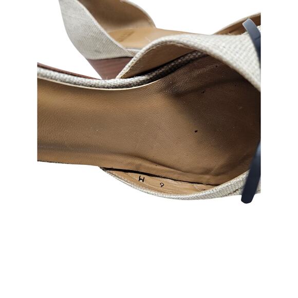 Stuart Weitzman 6 Kitten Heel Peeptoe Sandal Coastal Minimalist D'Orsay Casual - Picture 3 of 5